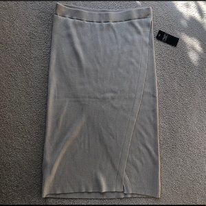 Abercrombie & Fitch A&F Straight Pencil Ribbed Midi Skirt Stretch Medium